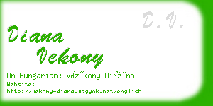 diana vekony business card